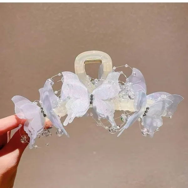 Pack_of_2_Pcs_Elegant_Floral_Butterfly_Plastic_Hair_Claw_Clip_for_Women_(_Blue_&_White)_–_Pearl_&_Crystal_Embellished_Designer_Clutcher_|_Bridal_Bun_Hair_Claw_Clip_|_Wedding,_Party_&_Festive_Hair_Styling_Clip_for_Girls