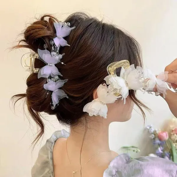 Pack_of_2_Pcs_Elegant_Floral_Butterfly_Plastic_Hair_Claw_Clip_for_Women_(_Blue_&_White)_–_Pearl_&_Crystal_Embellished_Designer_Clutcher_|_Bridal_Bun_Hair_Claw_Clip_|_Wedding,_Party_&_Festive_Hair_Styling_Clip_for_Girls