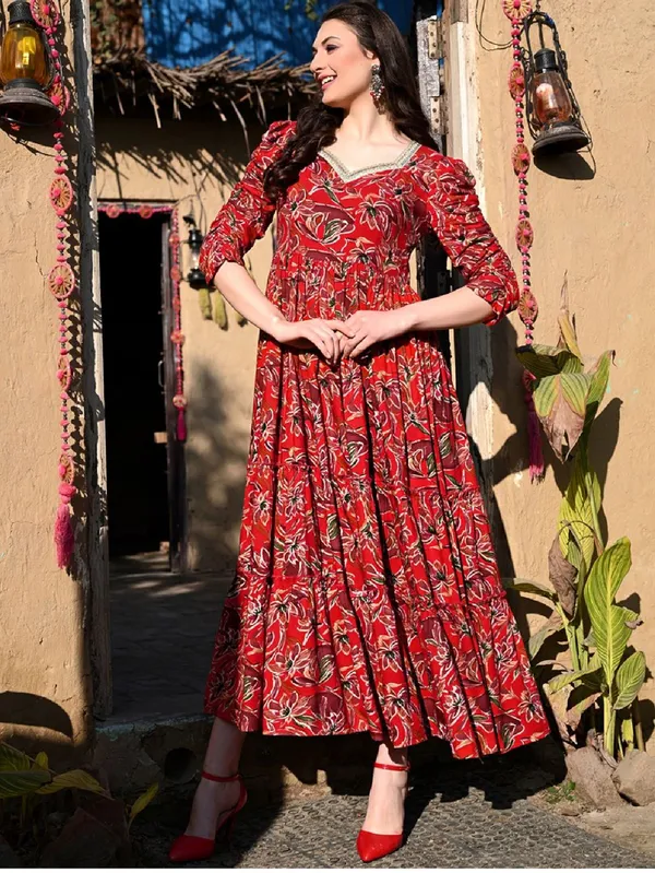 Red_Rayon_Fabric_Anarkali_Kurti_For_Women