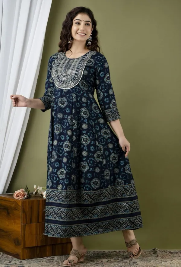 Blue_Rayon_Fabric_Anarkali_Kurti_For_Women