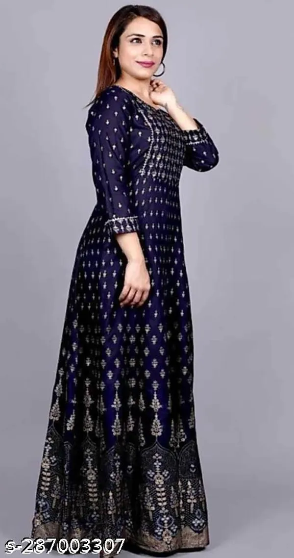 Navy_Blue_Jaipuri_Rayon_Anarkali_Kurti_For_Women