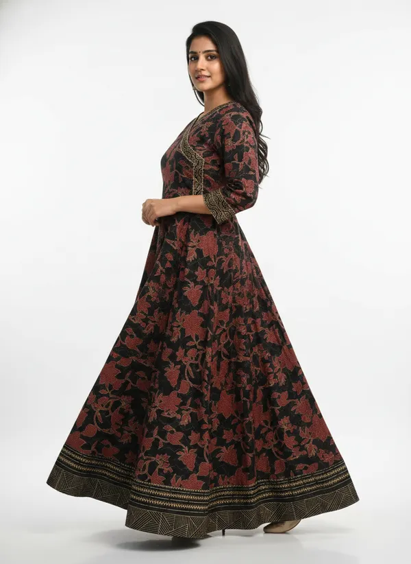 Black_Rayon_Fabric_Anarkali_Kurti_For_Women