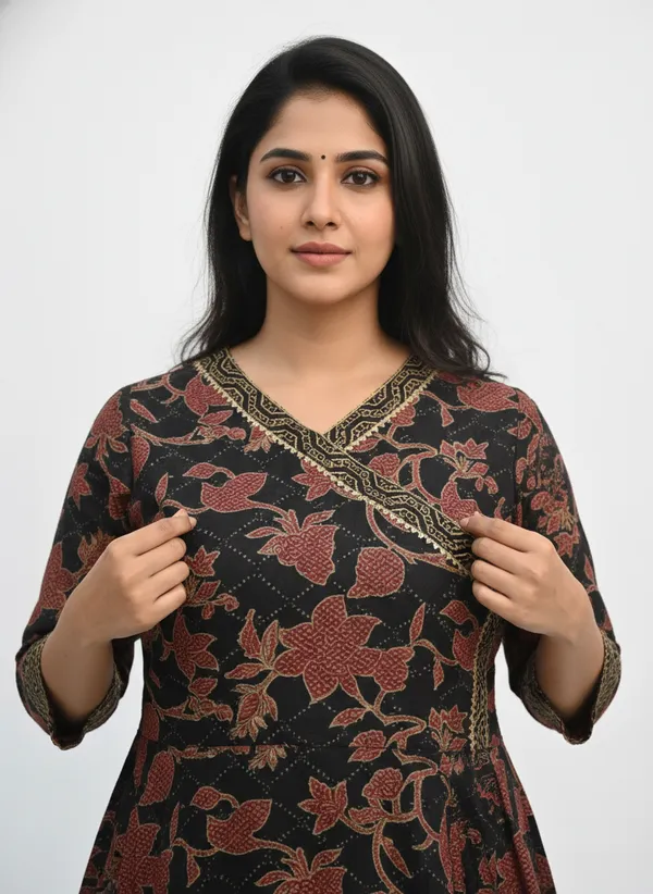 Black_Rayon_Fabric_Anarkali_Kurti_For_Women