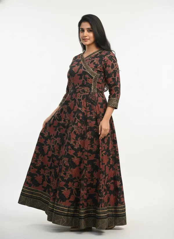 Black_Rayon_Fabric_Anarkali_Kurti_For_Women