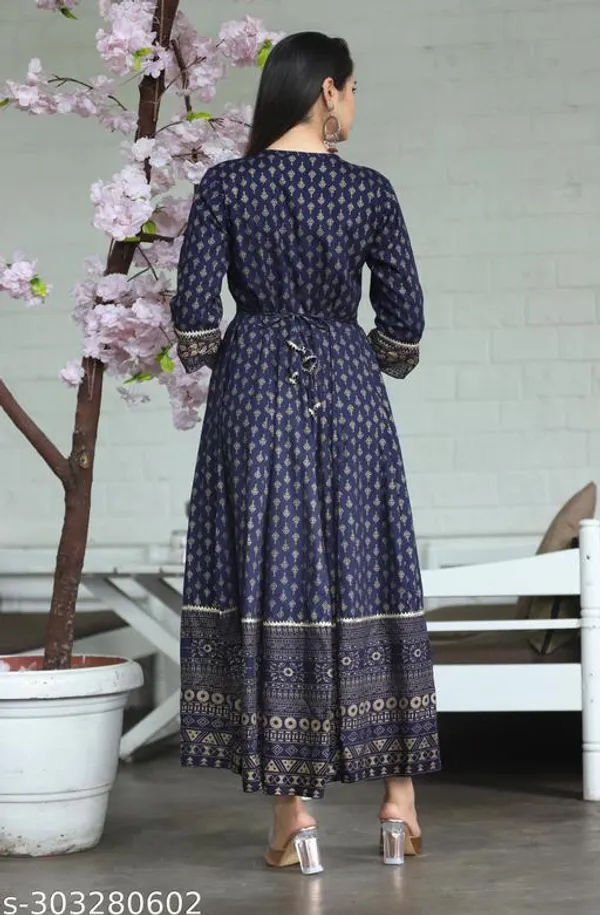 Blue_Rayon_Fabric_Anarkali_Kurti_For_Women