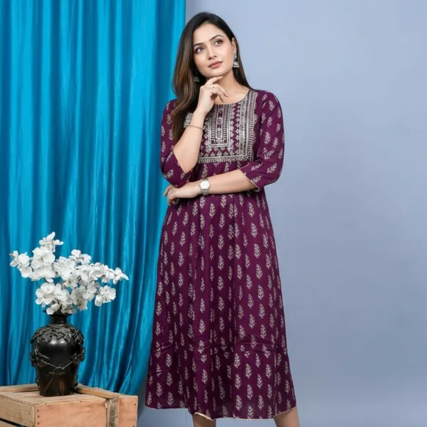 Purple_Rayon_Fabric_Anarkali_Kurti_For_Women