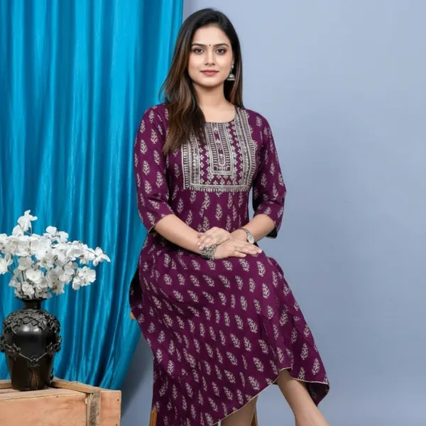 Purple_Rayon_Fabric_Anarkali_Kurti_For_Women