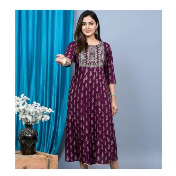 Purple_Rayon_Fabric_Anarkali_Kurti_For_Women
