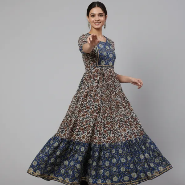 Blue_Rayon_Fabric_Anarkali_Kurti_For_Women