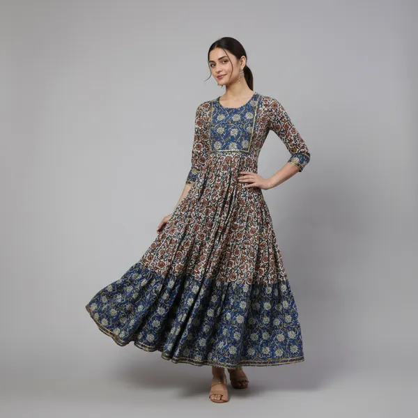 Blue_Rayon_Fabric_Anarkali_Kurti_For_Women