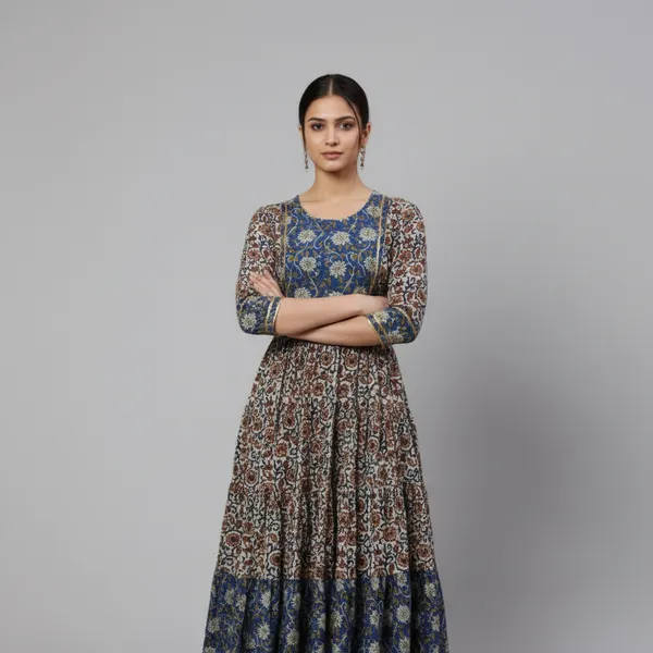 Blue_Rayon_Fabric_Anarkali_Kurti_For_Women