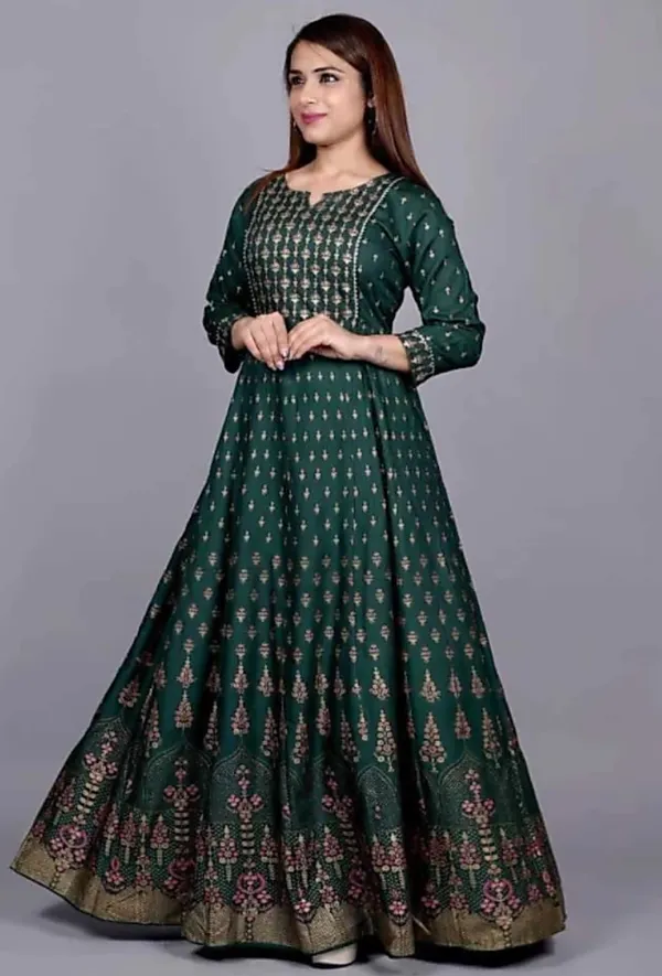 Green_Rayon_Fabric_Anarkali_Kurti_For_Women