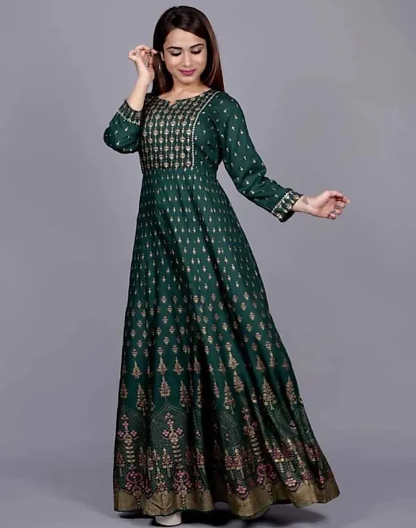 Green_Rayon_Fabric_Anarkali_Kurti_For_Women