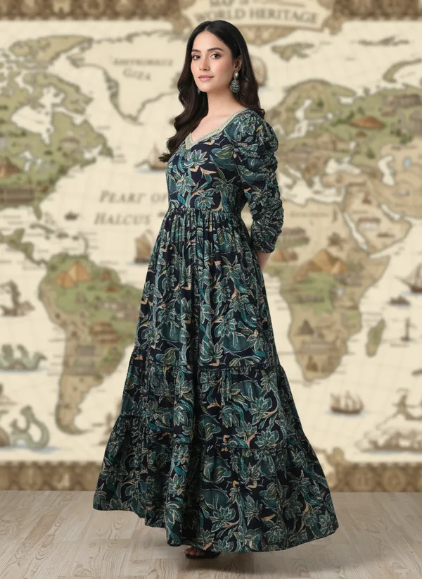 Blue_Rayon_Fabric_Anarkali_Kurti_For_Women