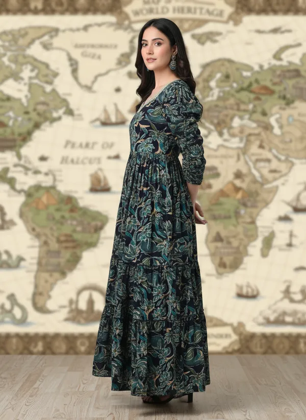 Blue_Rayon_Fabric_Anarkali_Kurti_For_Women