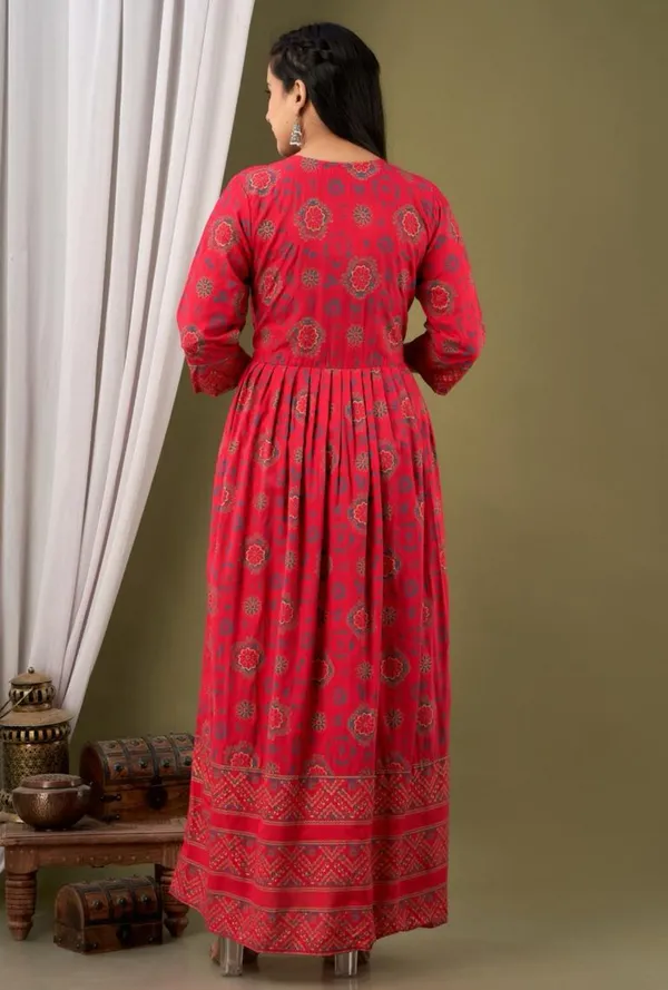 Red_Rayon_Fabric_Anarkali_Kurti_For_Women