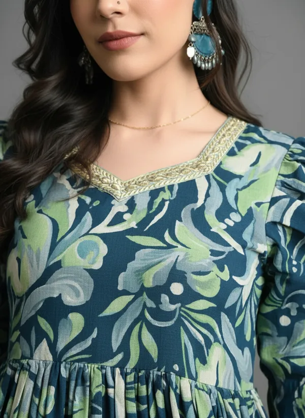 Blue_Rayon_Fabric_Anarkali_Kurti_For_Women