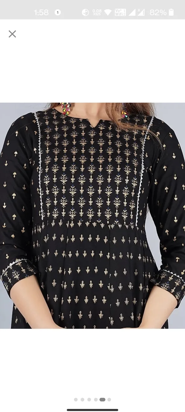 Black_Rayon_Fabric_Anarkali_Kurti_For_Women