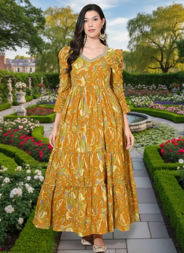Yellow_Rayon_Fabric_Anarkali_Kurti_For_Women