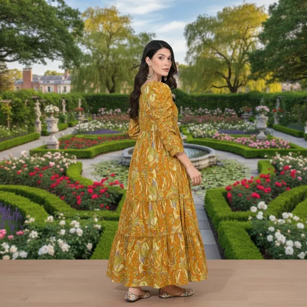 Yellow_Rayon_Fabric_Anarkali_Kurti_For_Women