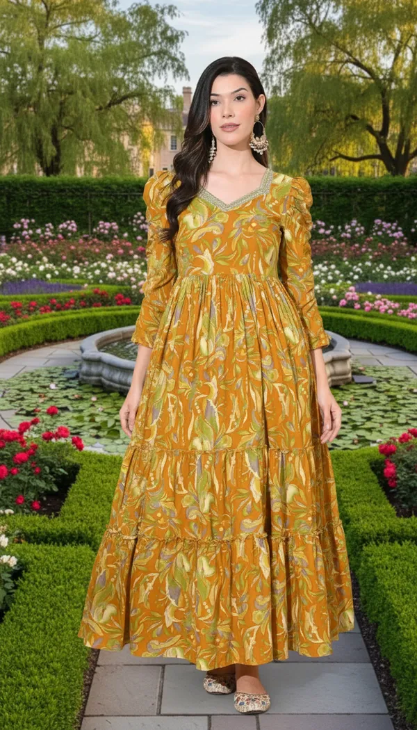 Yellow_Rayon_Fabric_Anarkali_Kurti_For_Women