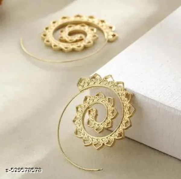 Gold_Mandala_Spiral_Earrings_|_Boho_Ethnic_Statement_Jewellery_For_Women