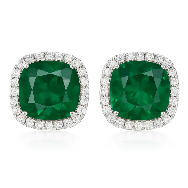 Emerald_Green_Cushion-Cut_Stud_Earrings_|_Sparkling_Halo_Crystal_Design_For_Women
