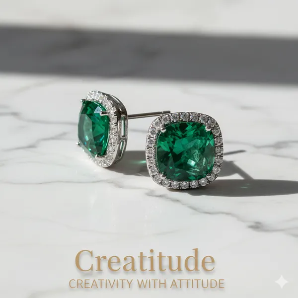 Emerald_Green_Cushion-Cut_Stud_Earrings_|_Sparkling_Halo_Crystal_Design_For_Women