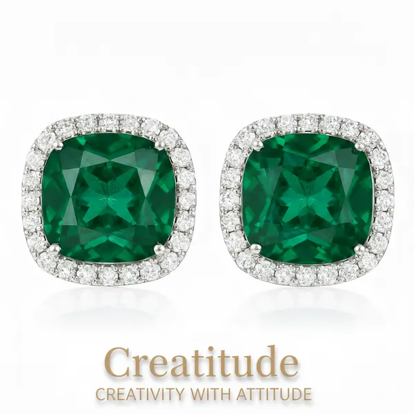 Emerald_Green_Cushion-Cut_Stud_Earrings_|_Sparkling_Halo_Crystal_Design_For_Women