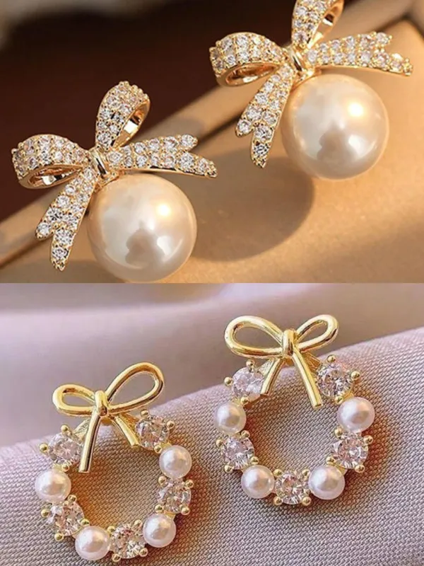 Creatitude_Elegant_Bow_Crystal_Pearl_Stud_Earrings_Combo_Set_for_Women_&_Girls_–_Gold_Finish_(2_Pairs)