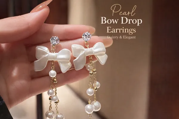 Creatitude_Pearl_Bow_Drop_Earrings_with_Crystal_Studs_and_Elegant_Chain_Pearl_Dangles