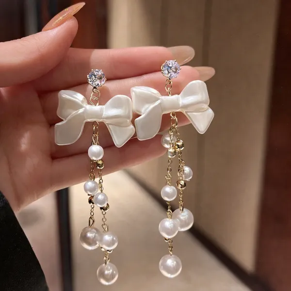Creatitude_Pearl_Bow_Drop_Earrings_with_Crystal_Studs_and_Elegant_Chain_Pearl_Dangles