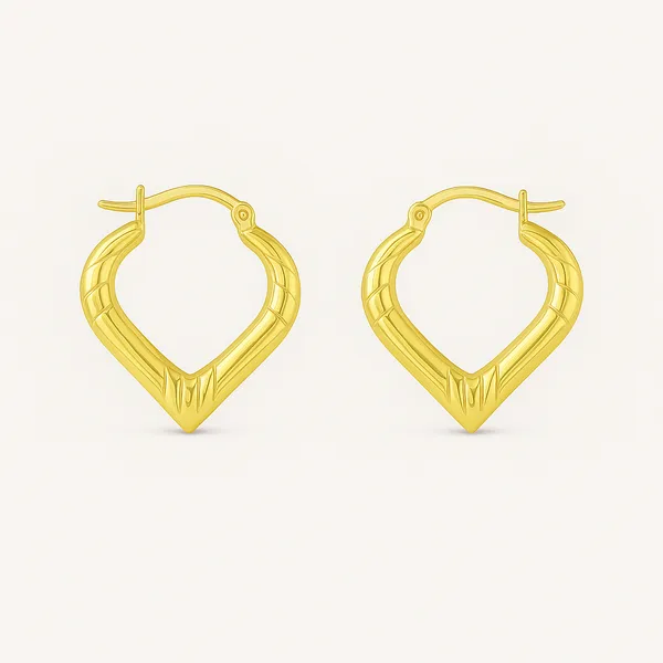 Gold_Textured_V-Hoop_Earrings_|_Modern_Geometric_Statement_Jewellery_For_Women