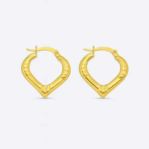 Gold_Textured_V-Hoop_Earrings_|_Modern_Geometric_Statement_Jewellery_For_Women