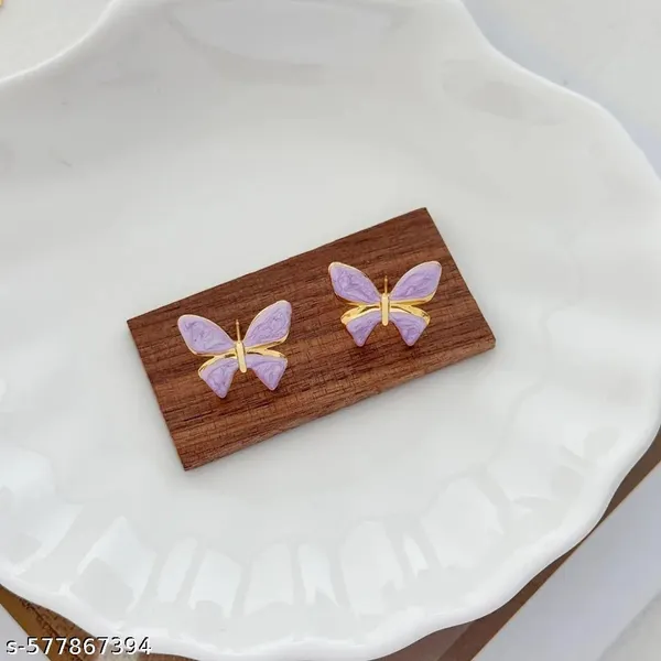 Lilac_Butterfly_Stud_Earrings_|_Enamel_Gold-Plated_Earrings_For_Women