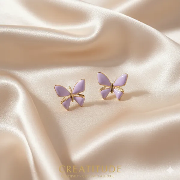 Lilac_Butterfly_Stud_Earrings_|_Enamel_Gold-Plated_Earrings_For_Women