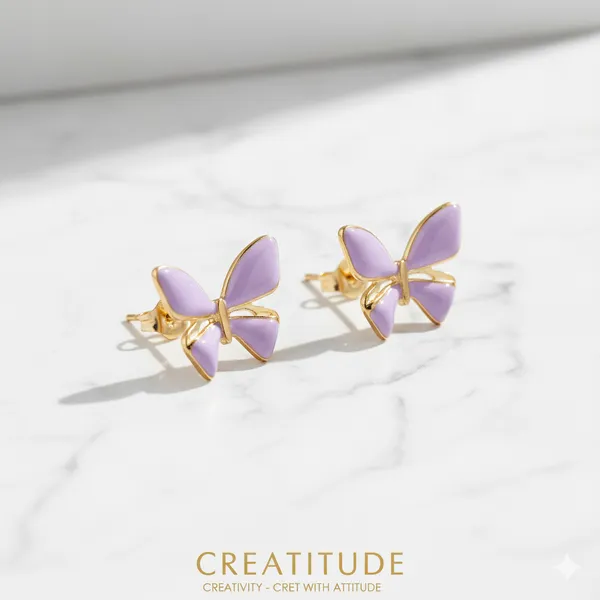 Lilac_Butterfly_Stud_Earrings_|_Enamel_Gold-Plated_Earrings_For_Women