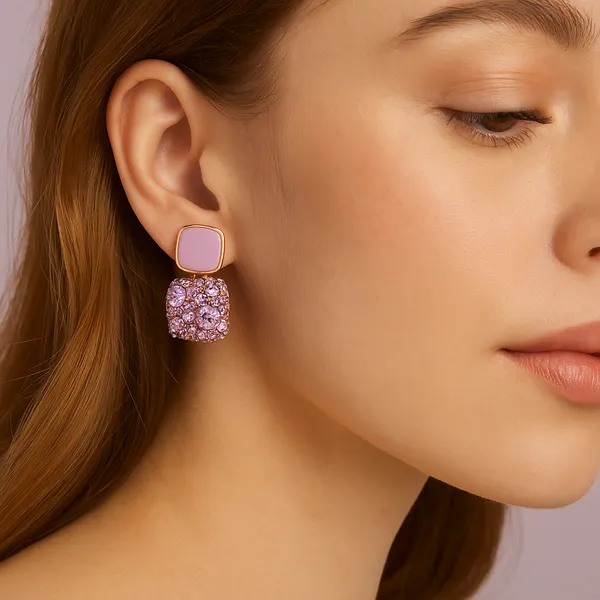 Purple_Contemporary_Drop_Earrings_Enamel_&_Pave_Crystal_For_Women