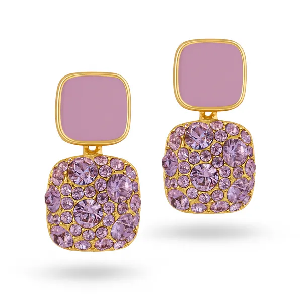 Purple_Contemporary_Drop_Earrings_Enamel_&_Pave_Crystal_For_Women