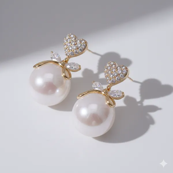 Silver_Romantic_Heart_Stud_Drop_Earrings_With_Large_Pearl_&_Cubic_Zirconia_For_Women