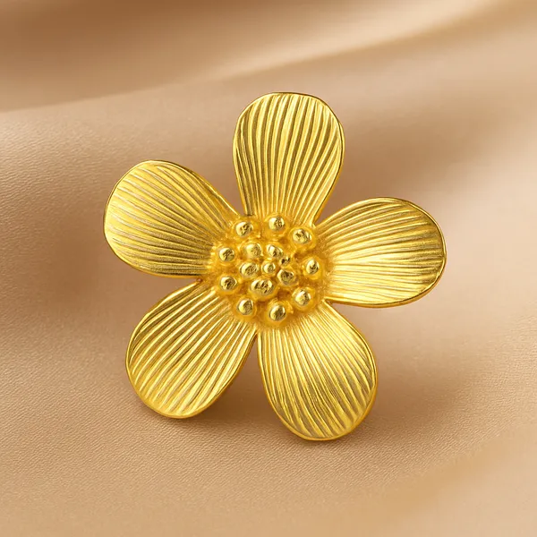 Gold-Plated_Gorgeous_Oversized_Flower_Shape_Earrings_|_Elegant_&_Stylish_Floral_Studs_For_Party,_Office_&_Casual_Wear_For_Women