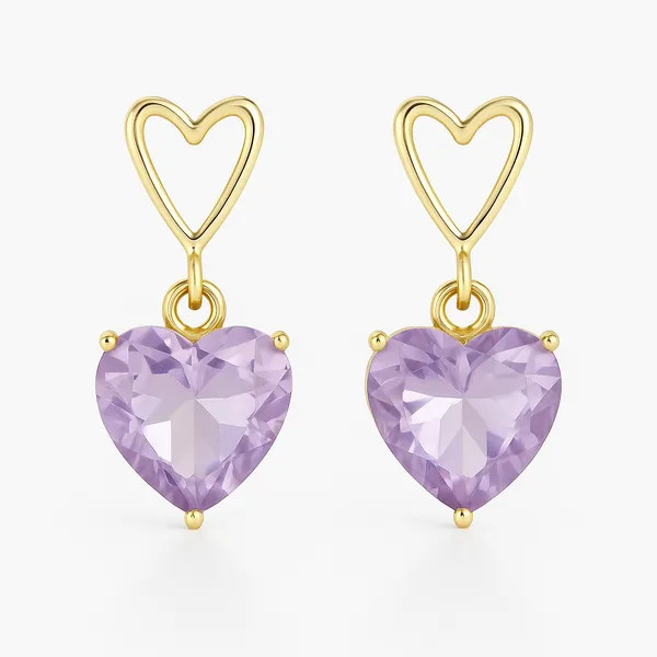 Lavender_Heart_Crystal_Drop_Earrings_|_Gold-Plated_Alloy_Jewellery_|_Elegant,_Feminine_&_Trendy_Earrings_For_Party,_Festive_&_Gifting_Occasions_For_Women