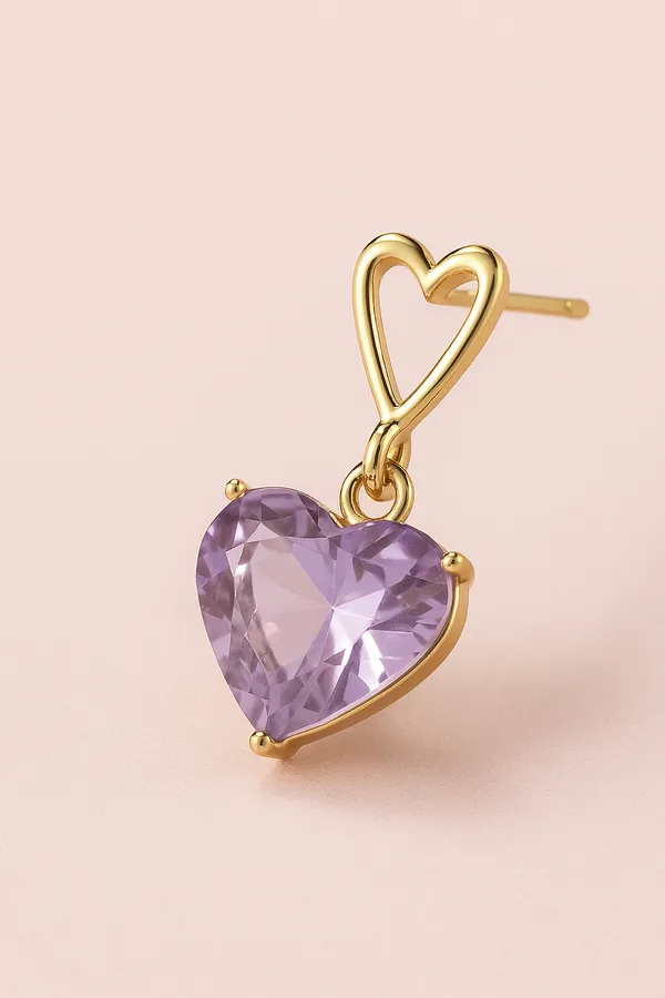 Lavender_Heart_Crystal_Drop_Earrings_|_Gold-Plated_Alloy_Jewellery_|_Elegant,_Feminine_&_Trendy_Earrings_For_Party,_Festive_&_Gifting_Occasions_For_Women