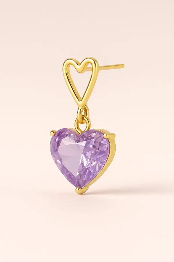 Lavender_Heart_Crystal_Drop_Earrings_|_Gold-Plated_Alloy_Jewellery_|_Elegant,_Feminine_&_Trendy_Earrings_For_Party,_Festive_&_Gifting_Occasions_For_Women