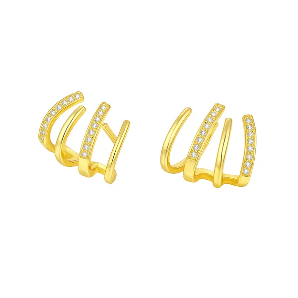 Gold_Triple_Loop_Earrings_|_Crystal-Studded_Modern_Hoop_Studs_For_Women