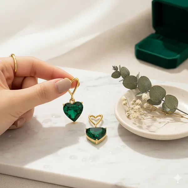 Green_Heart_Crystal_Drop_Earrings_|_Gold-Plated_Alloy_Earrings_|_Elegant,_Trendy_&_Romantic_Jewellery_For_Party,_Date_&_Gift_Wear_For_Women