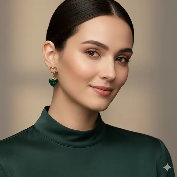 Green_Heart_Crystal_Drop_Earrings_|_Gold-Plated_Alloy_Earrings_|_Elegant,_Trendy_&_Romantic_Jewellery_For_Party,_Date_&_Gift_Wear_For_Women