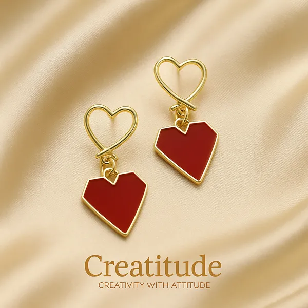 Red_Enamel_Heart_Drop_Earrings_|_Playful_Gold-Tone_Statement_Jewellery_For_Women