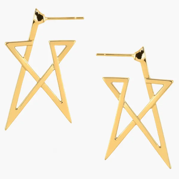 Gold_Geometric_Star_Earrings_|_Modern_Statement_Drop_Jewellery_For_Women