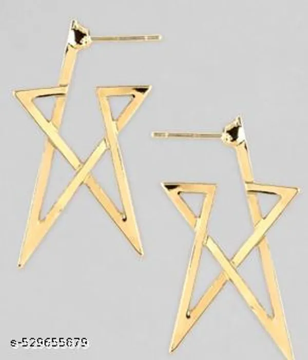 Gold_Geometric_Star_Earrings_|_Modern_Statement_Drop_Jewellery_For_Women